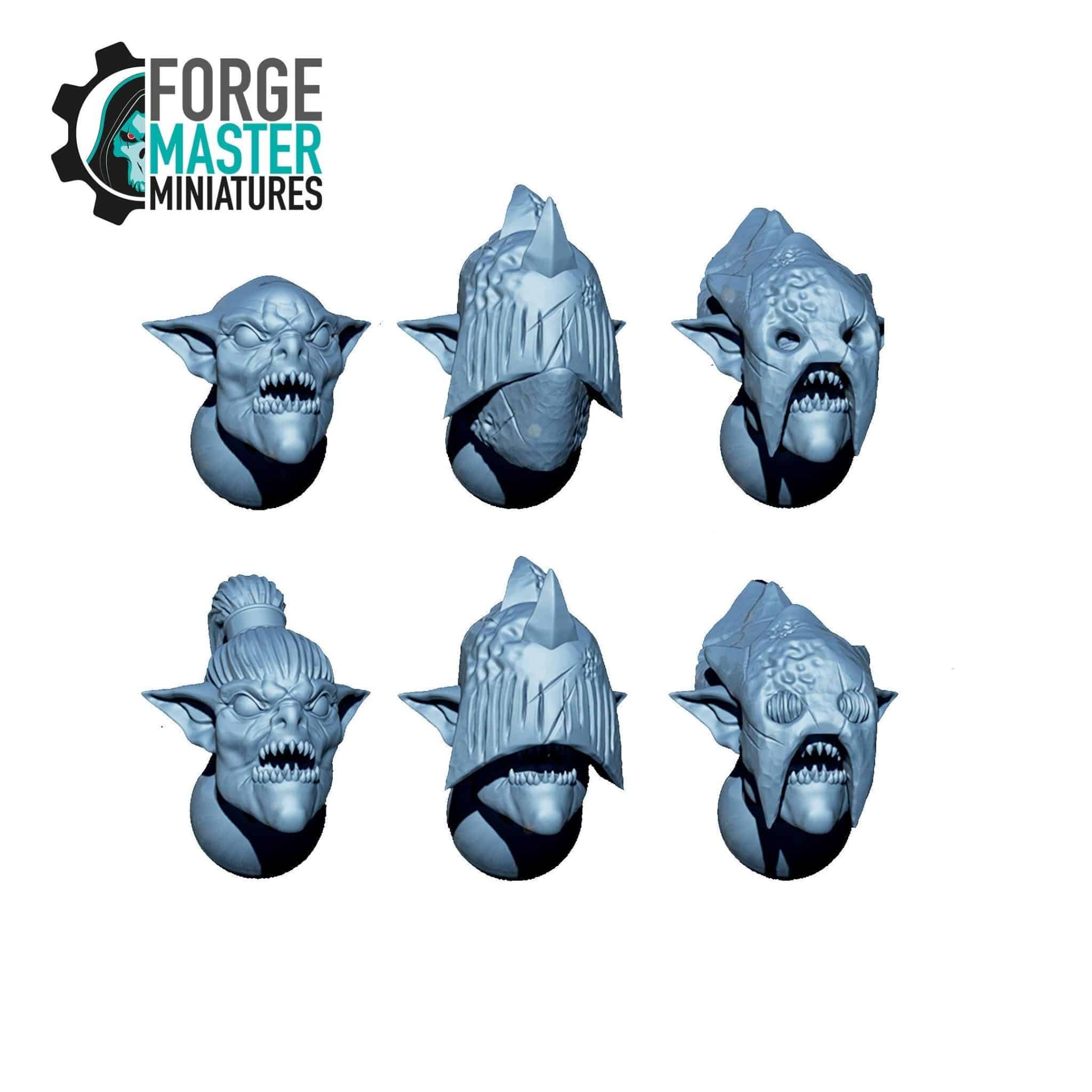 Goblins of the Deep Heads Miniatures