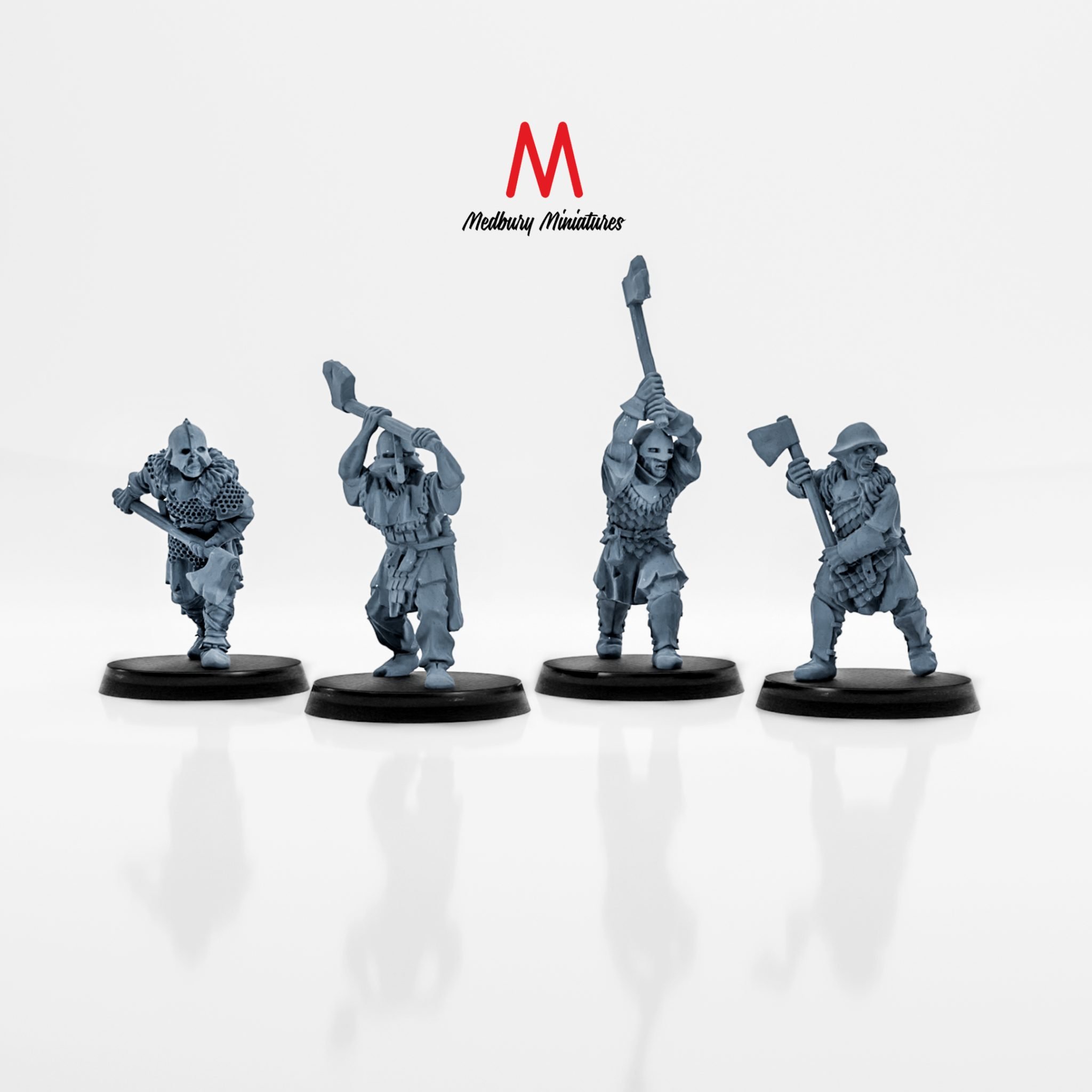 Orcs with Two-handed Axes by Medbury Miniatures by Medbury Miniatures
