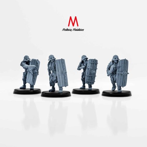 Orc Legionaries fantasy skirmish wargaming miniatures designed by Medbury Miniatures 3D printed by Forgemaster Miniatures