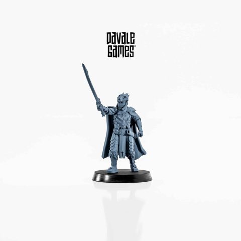 Dragon Emperor on foot fantasy skirmish wargaming miniatures designed by Davale Games 3D printed by Forgemaster Miniatures