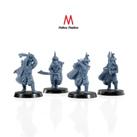 Southron Palace Guard with Swords fantasy skirmish wargaming miniatures designed by Medbury Miniatures 3D printed by Forgemaster Miniatures