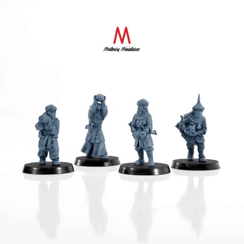 Southron Rock Throwers fantasy skirmish wargaming miniatures designed by Medbury Miniatures 3D printed by Forgemaster Miniatures