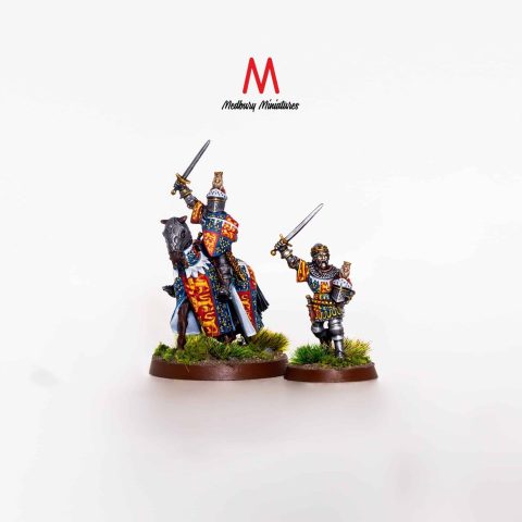 Edward the Black Prince Hundred Years' War historic wargaming miniature designed by Medbury Miniatures 3D printed by Forgemaster Miniatures