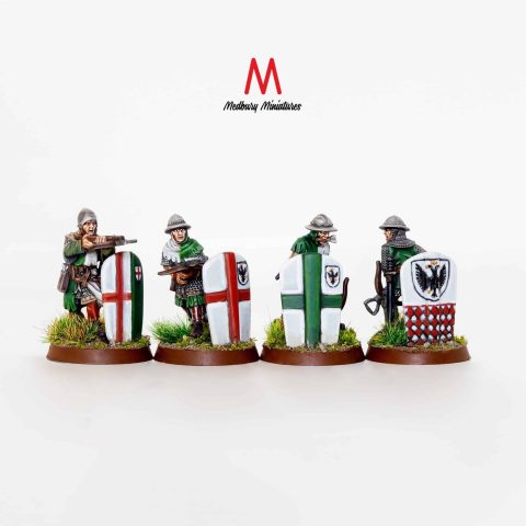 Genoese Crossbowmen 1 historic wargaming miniature designed by Medbury Miniatures 3D printed by Forgemaster Miniatures