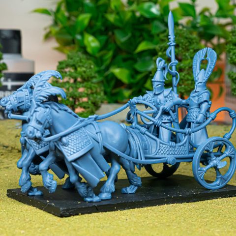 Aegean Elves Chariot fantasy wargaming miniatures designed by Highlands Miniatures and 3D printed by Forgemaster Miniatures printed