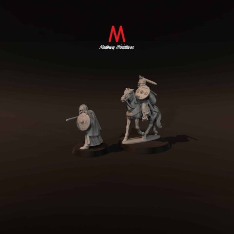 Venerable Shieldmaiden historic fantasy skirmish wargaming miniatures designed by Medbury Miniatures and 3D printed by Forgemaster Miniatures 4