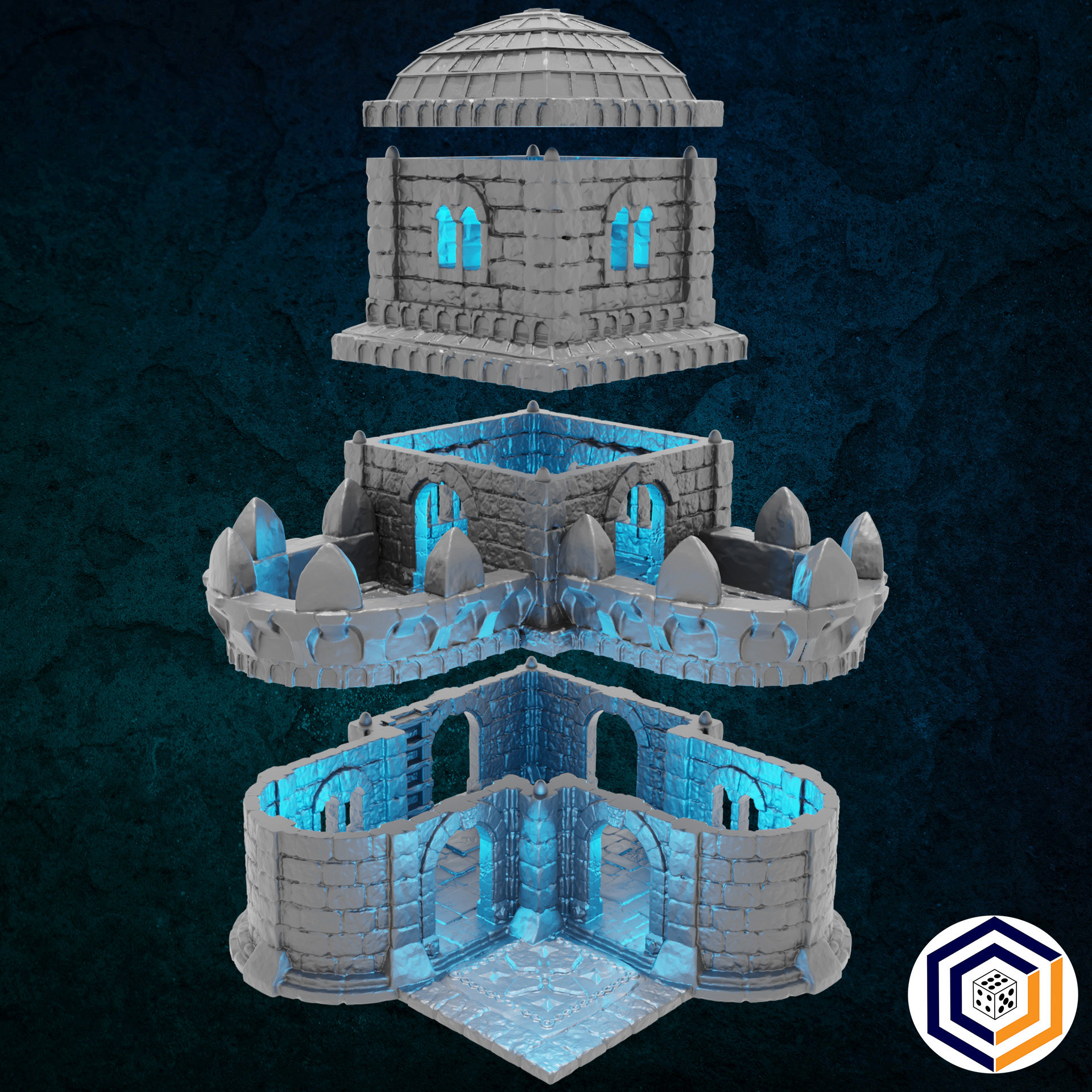 Tor Ithilas Barracks wargaming terrain scenery designed by Conquest Creations 3D printed by Forgemaster Miniatures 4