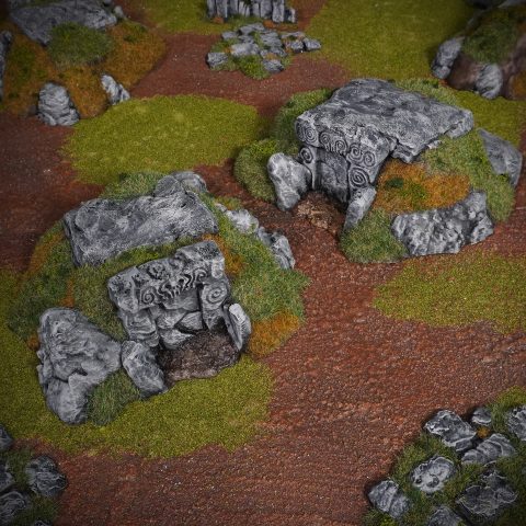 Barrowlands Noble Barrows wargaming terrain scenery designed by Conquest Creations 3D printed by Forgemaster Miniatures