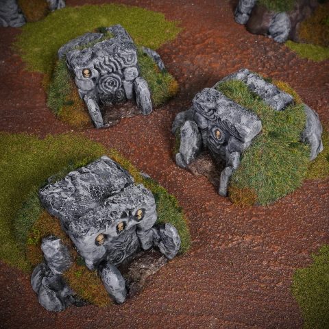 Barrowlands Lesser Barrows wargaming terrain scenery designed by Conquest Creations 3D printed by Forgemaster Miniatures