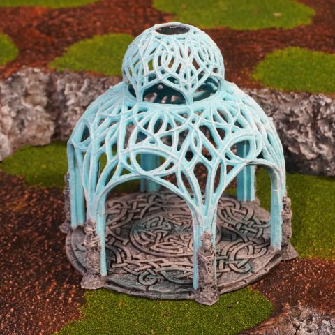 Noldareth Council Gazebo wargaming terrain scenery designed by Conquest Creations 3D printed by Forgemaster Miniatures