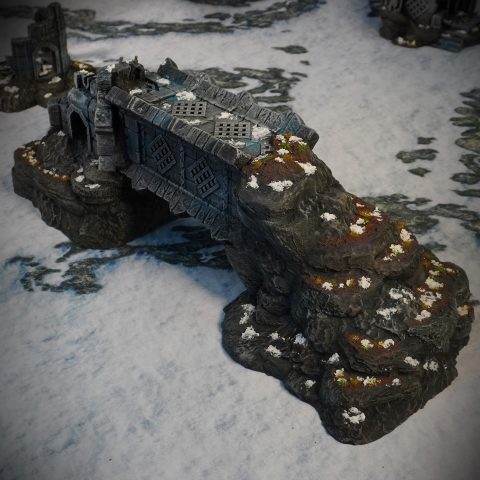 Ruins of Raven Peak Fallen Tower wargaming terrain scenery designed by Conquest Creations 3D printed by Forgemaster Miniatures