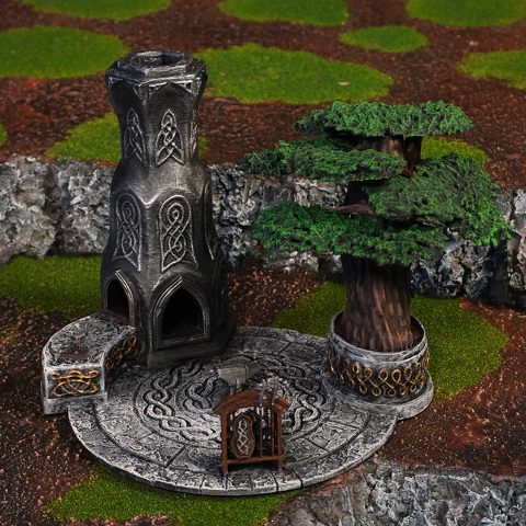 Noldareth Elven Forge wargaming terrain scenery designed by Conquest Creations 3D printed by Forgemaster Miniatures