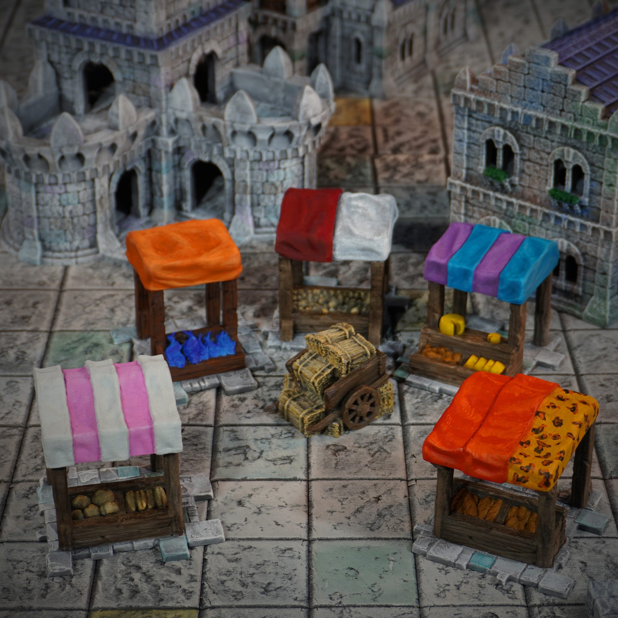 Tor Ithilas Market wargaming terrain scenery designed by Conquest Creations 3D printed by Forgemaster Miniatures