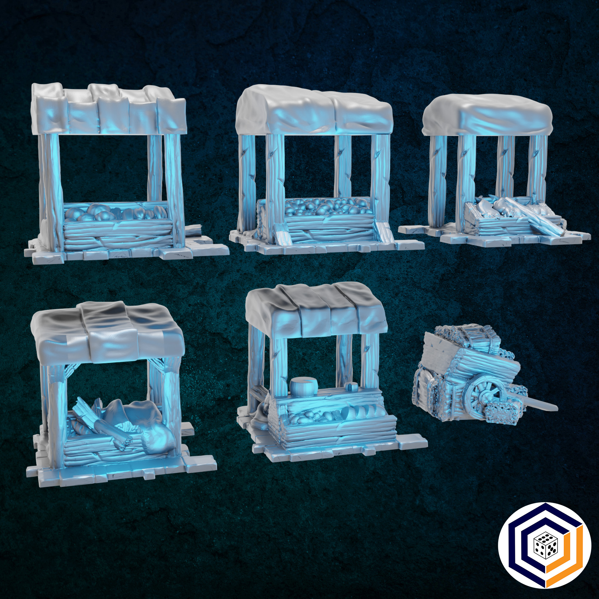 Tor Ithilas Market wargaming terrain scenery designed by Conquest Creations 3D printed by Forgemaster Miniatures 2