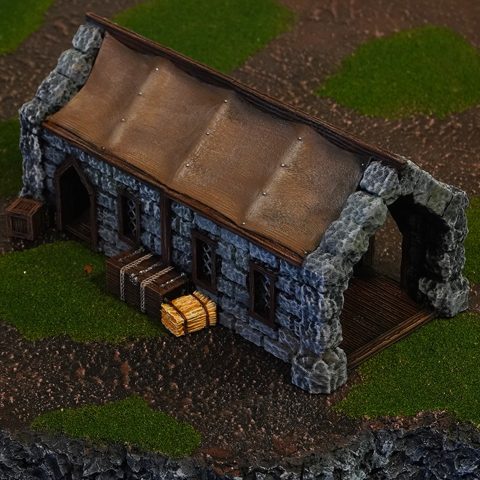 Corsair Coast Ship House wargaming terrain scenery designed by Conquest Creations 3D printed by Forgemaster Miniatures