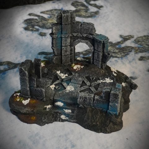 Ruins of Raven Peak Small Ruins wargaming terrain scenery designed by Conquest Creations 3D printed by Forgemaster Miniatures