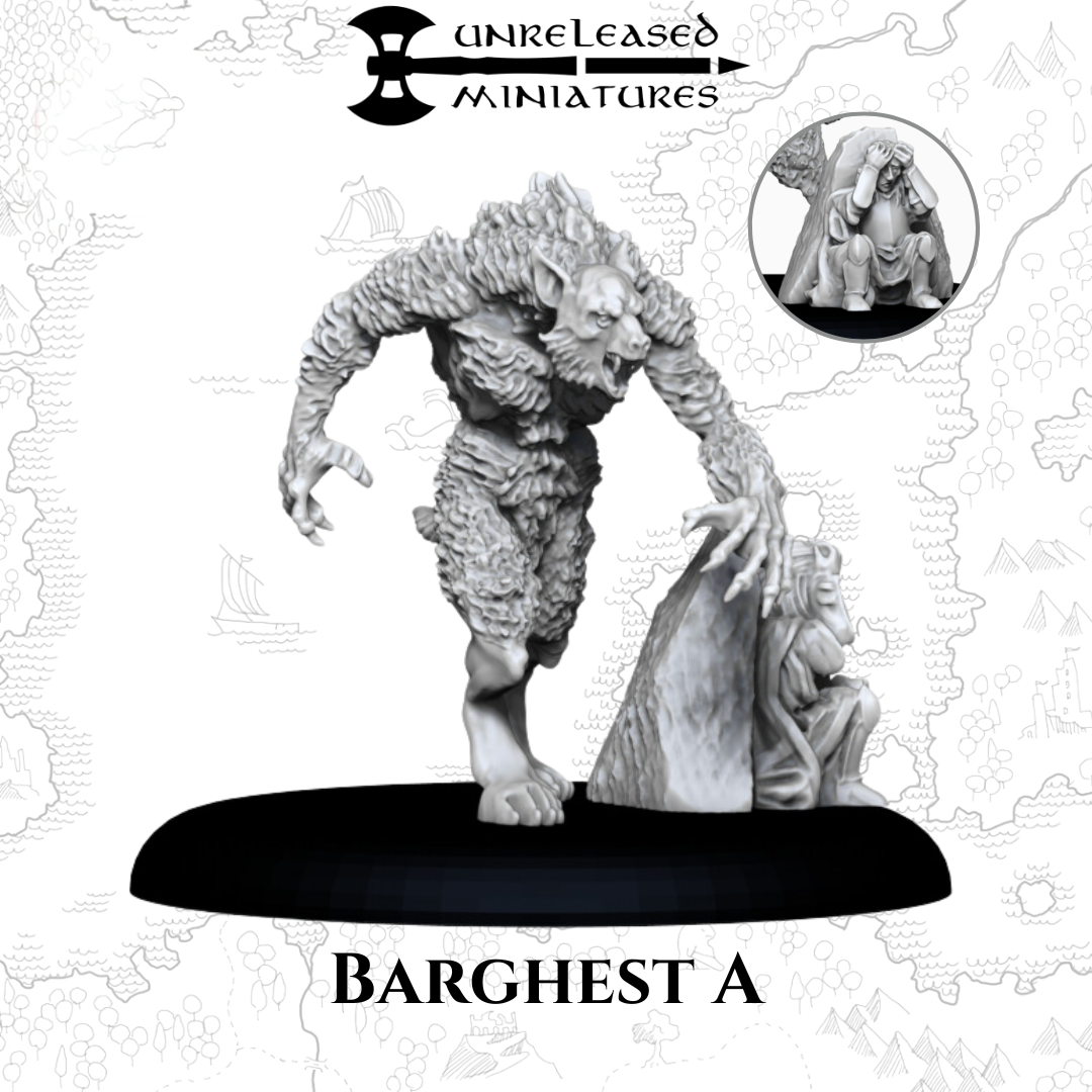 Barghest A fantasy wargaming 28mm miniatures designed by Unreleased Miniatures and 3D printed by Forgemaster Miniature