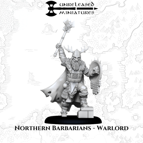 Northern Barbarians - Warlord fantasy wargaming 28mm miniatures designed by Unreleased Miniatures and 3D printed by Forgemaster Miniatures