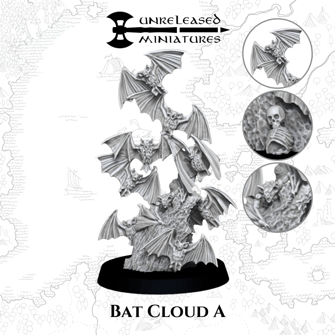 Bat Cloud A wargaming 28mm miniatures designed by Unreleased Miniatures and 3D printed by Forgemaster Miniatures