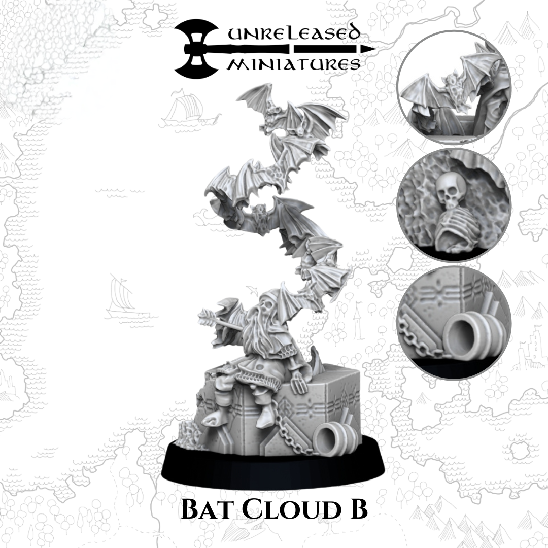 Bat Cloud B wargaming 28mm miniatures designed by Unreleased Miniatures and 3D printed by Forgemaster Miniatures