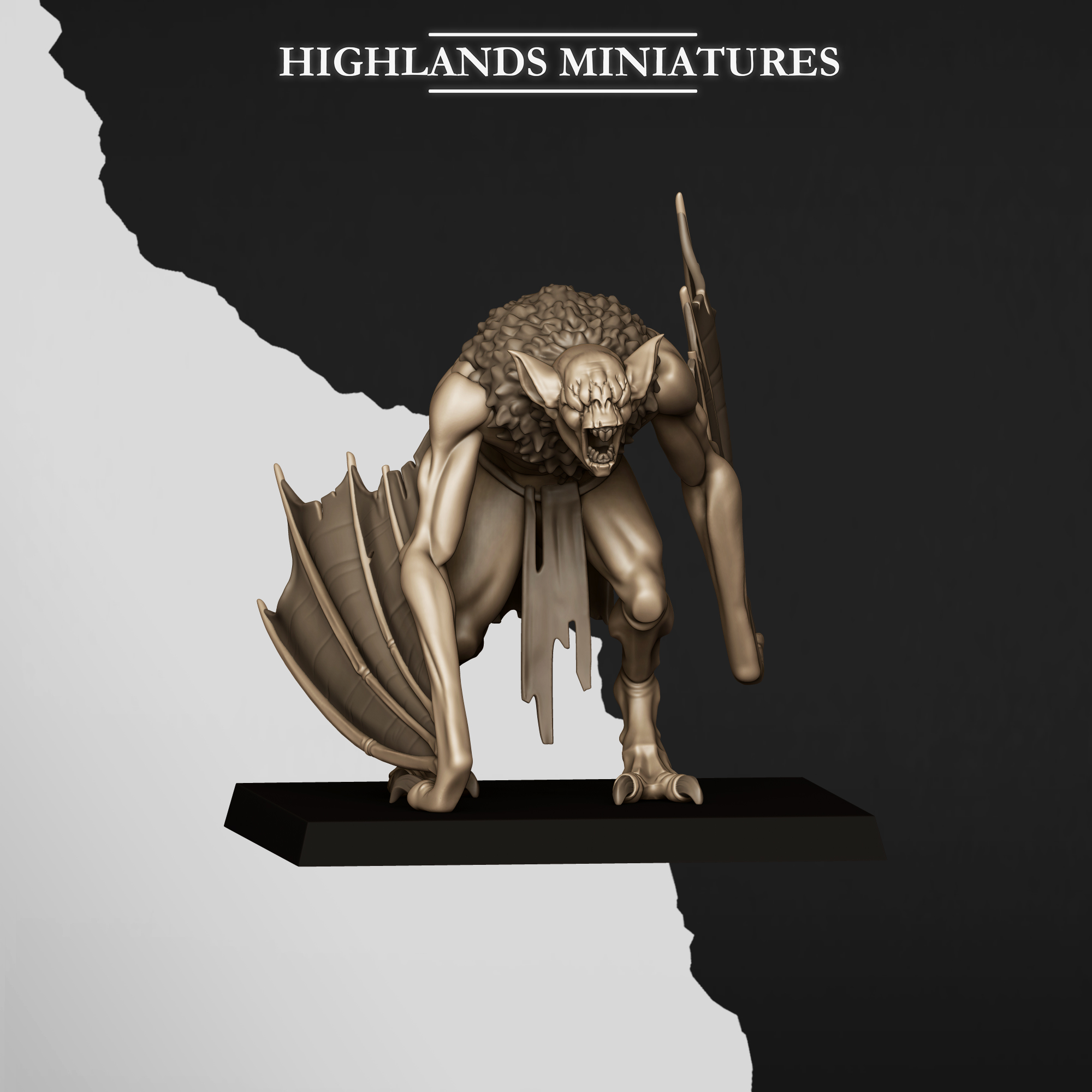 Bat Swarms fantasy wargaming 28mm miniatures for Undead or Vampire Counts designed by Highlands Miniatures and 3D printed by Forgemaster Miniatures C