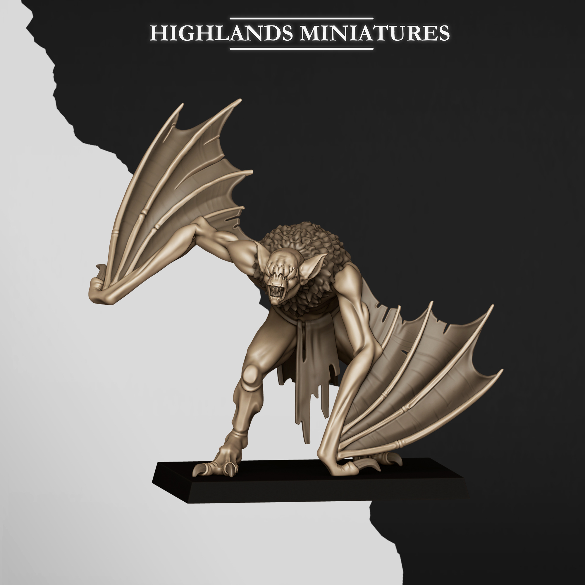 Bat Swarms fantasy wargaming 28mm miniatures for Undead or Vampire Counts designed by Highlands Miniatures and 3D printed by Forgemaster Miniatures A