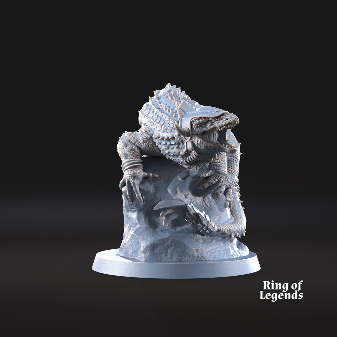 Dragon Army Drake Lizards fantasy wargaming 28mm miniatures designed by Davale Games and 3D printed by Forgemaster Miniatures 03