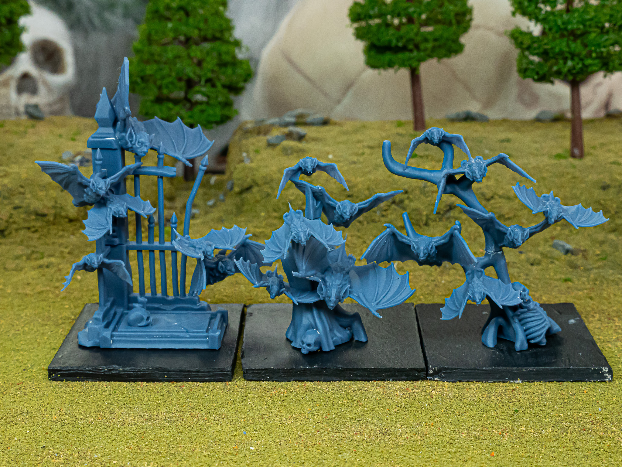 Bat Swarms fantasy wargaming 28mm miniatures for Undead or Vampire Counts designed by Highlands Miniatures and 3D printed by Forgemaster Miniatures printed