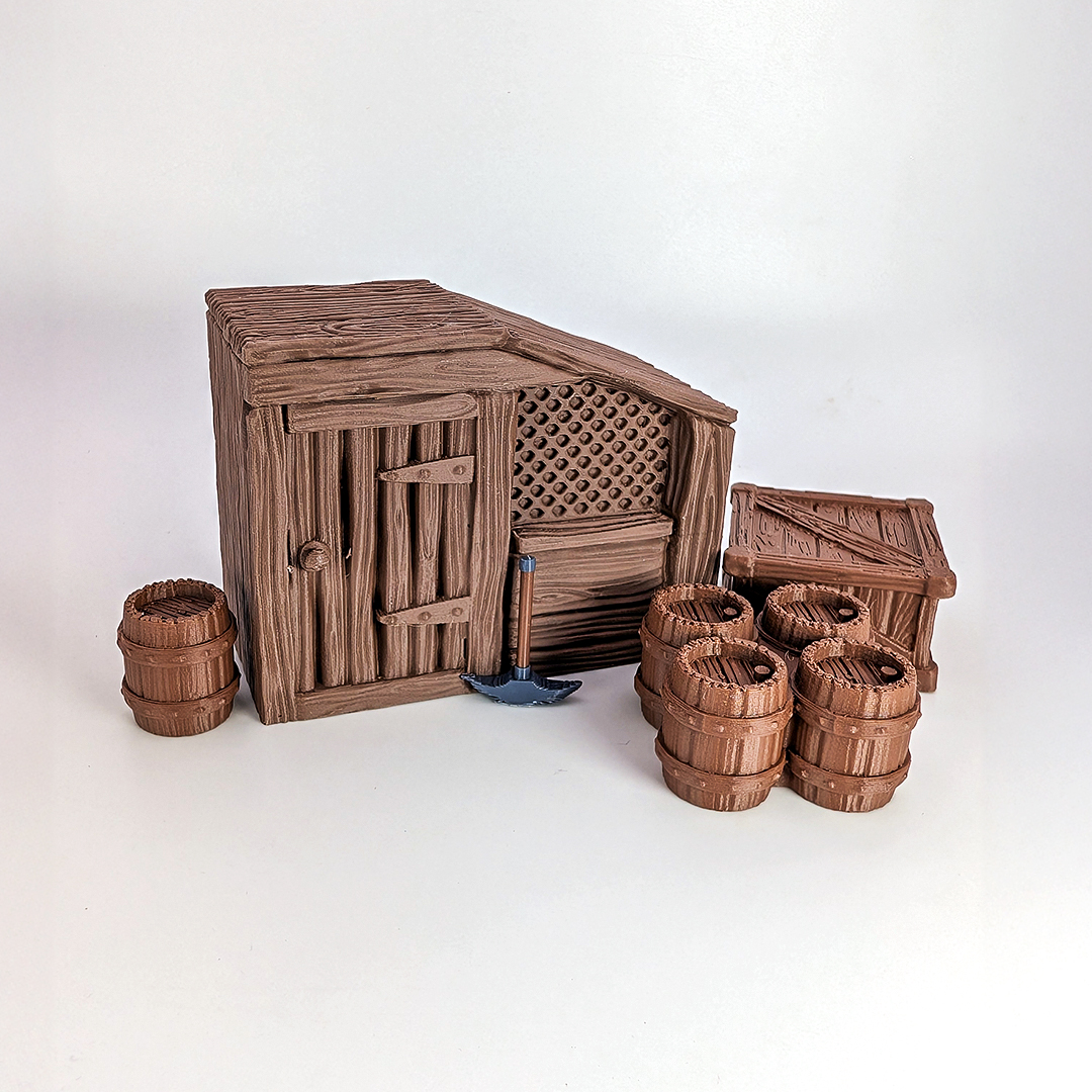 Mine Shack for The Lion's Tower Crystal Collapse: Tactical Tabletop Wargame printed