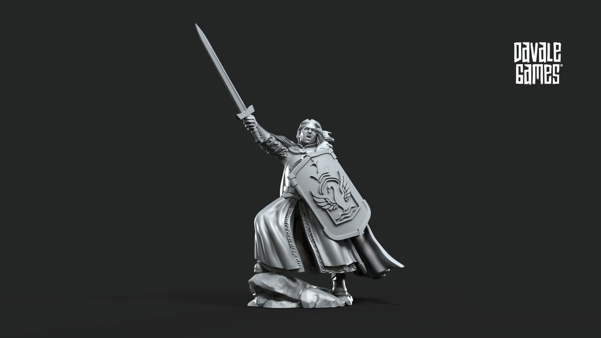 White Swan 1x Swan Warrior Captain fantasy wargaming 28mm designed by Davale Games and 3D printed by Forgemaster Miniatures 1