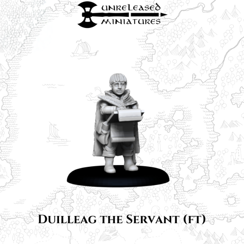 Duilleag the Servant fantasy wargaming 28mm designed by Unreleased Miniatures and 3D printed by Forgemaster Miniatures