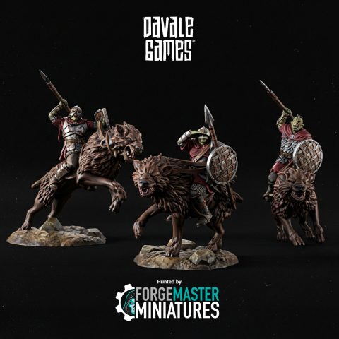 Morlok Riders with Throwing Spears Set B fantasy wargaming 28mm designed by Davale Games and 3D printed by Forgemaster Miniatures