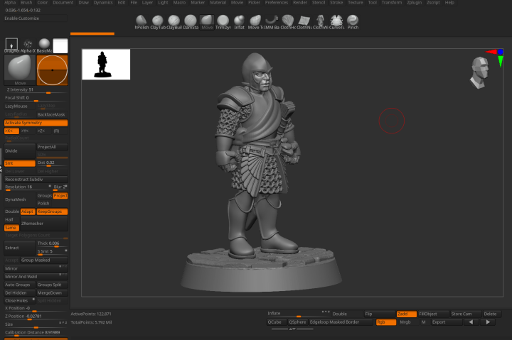 ZBrush sculpt of upcoming Forgemaster Digital STL miniature