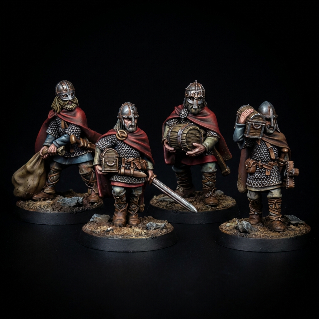Dark Age Looters fantasy Miniatures 28mm designed by Medbury Miniatures and 3D printed by Forgemaster Miniatures
