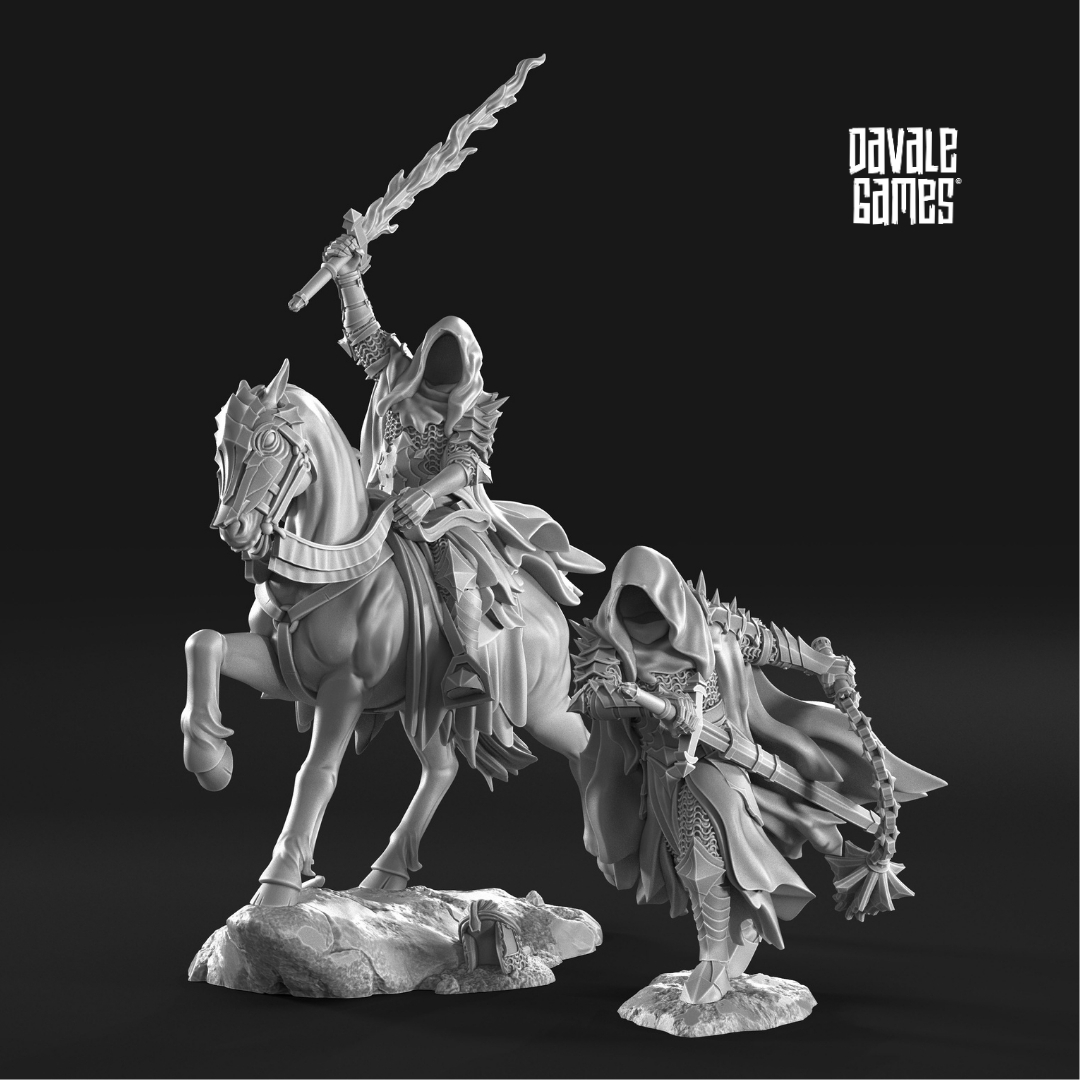 The Wraith King Hooded fantasy wargaming 28mm designed by Davale Games and 3D printed by Forgemaster Miniatures 2