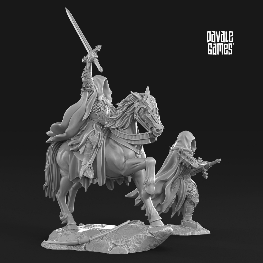 The Wraith King Hooded fantasy wargaming 28mm designed by Davale Games and 3D printed by Forgemaster Miniatures 4