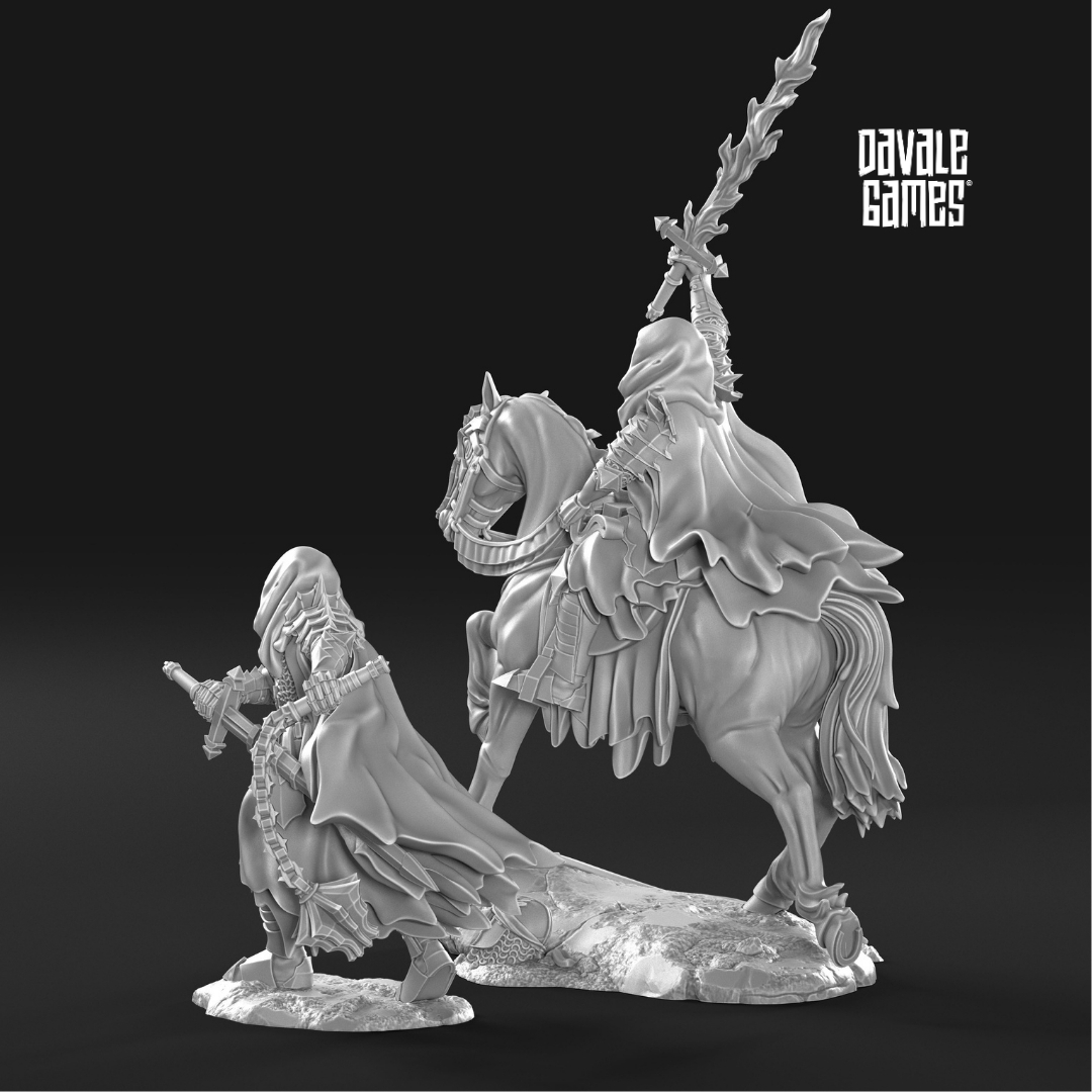 The Wraith King Hooded fantasy wargaming 28mm designed by Davale Games and 3D printed by Forgemaster Miniatures 5