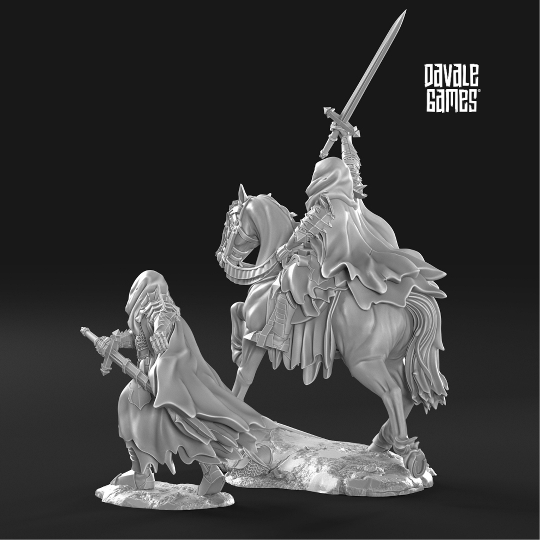 The Wraith King Hooded fantasy wargaming 28mm designed by Davale Games and 3D printed by Forgemaster Miniatures 6
