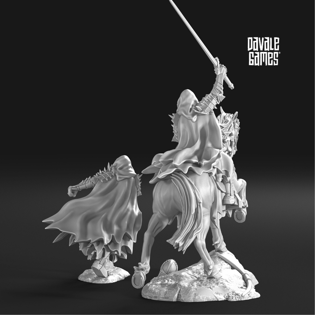 The Wraith King Hooded fantasy wargaming 28mm designed by Davale Games and 3D printed by Forgemaster Miniatures 8