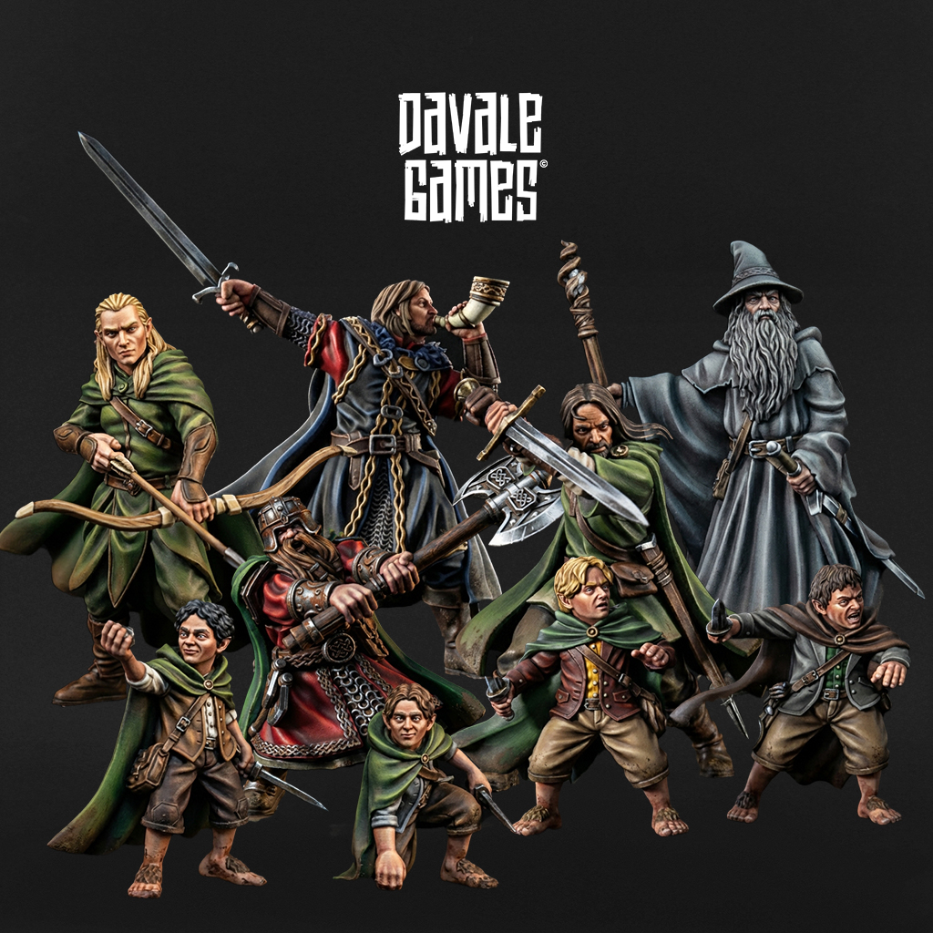 Adventurers Full Set 28mm scale wargaming miniatures designed by Davale Games 3D printed by Forgemaster Miniatures