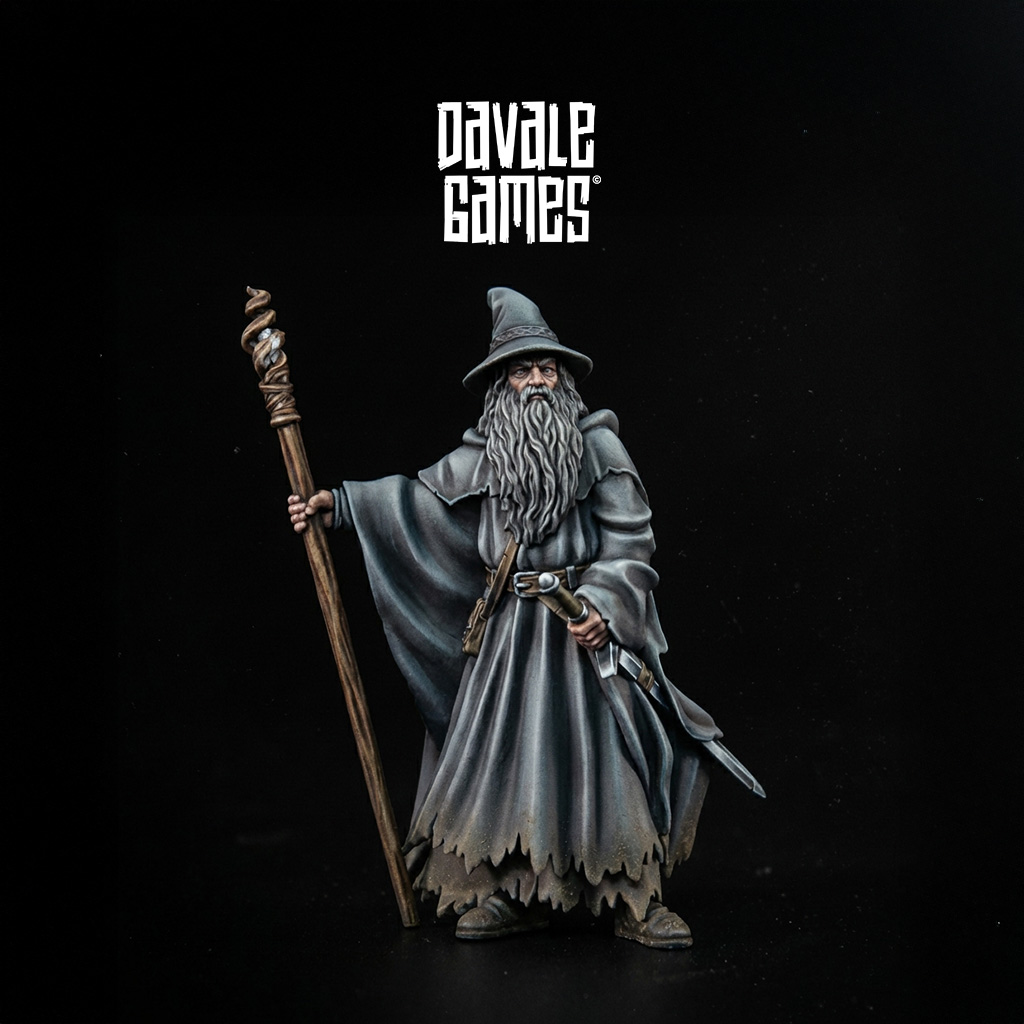 Gaenalf the Storm 28mm scale wargaming miniatures designed by Davale Games 3D printed by Forgemaster Miniatures