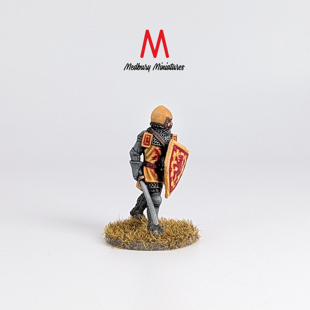 King David II of Scotland Medbury Miniatures historical wargaming miniatures Scottish King David 3D printed and painted by Forgemaster Miniatures on foot right