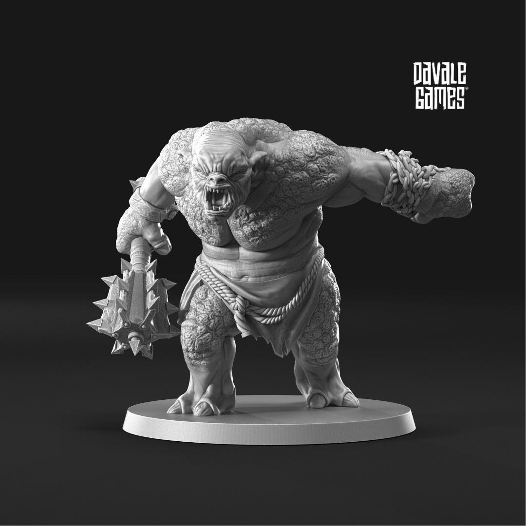 Trolls of the Cave fantasy wargaming 28mm designed by Davale Games and 3D printed by Forgemaster Miniatures 2