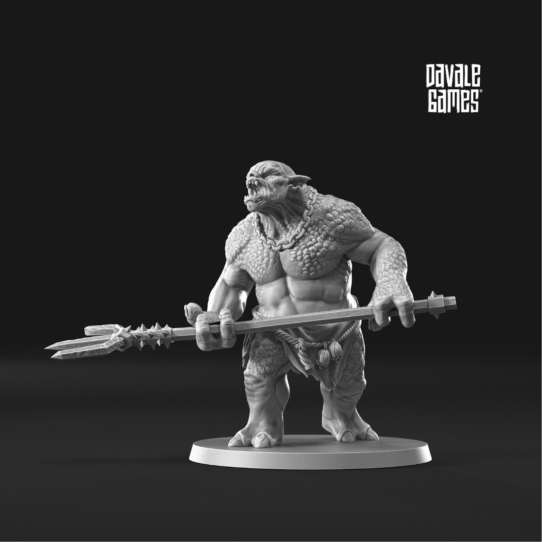 Trolls of the Cave fantasy wargaming 28mm designed by Davale Games and 3D printed by Forgemaster Miniatures 4