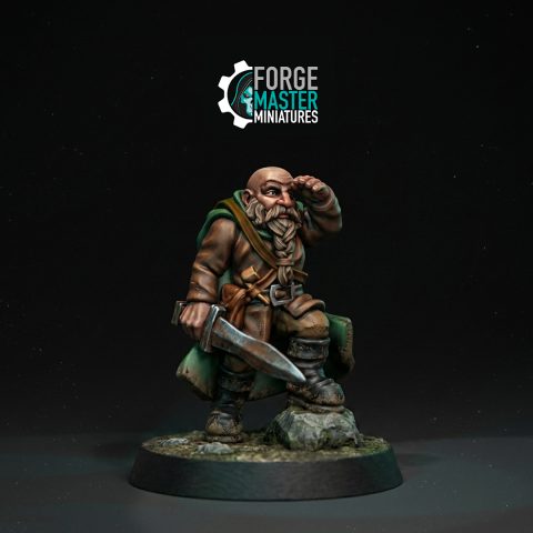 Dorim Wayfinder Dwarf Ranger 28mm scale fantasy wargaming miniature 3d printed 26 v02
