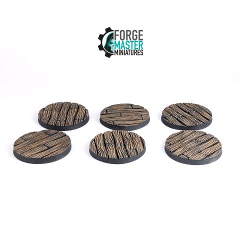 Forgemaster Miniatures Wooden Plank Scenic Bases 40mm round compatible with warmag designed by Forgemaster Miniatures