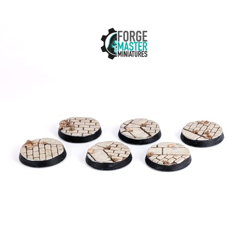Forgemaster Miniatures White City Scenic Bases 25mm round compatible with warmag designed by Forgemaster Miniatures