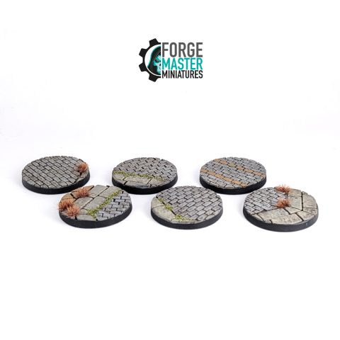Forgemaster Miniatures White City Scenic Bases 40mm round compatible with warmag designed by Forgemaster Miniatures