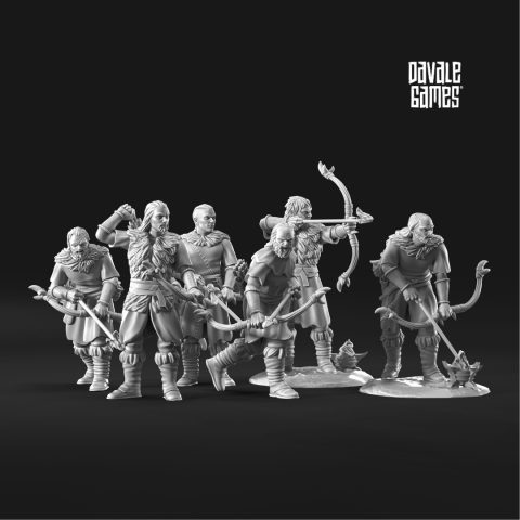 Fellmount Reaver Bowmen fantasy wargaming 28mm designed by Davale Games and 3D printed by Forgemaster Miniatures