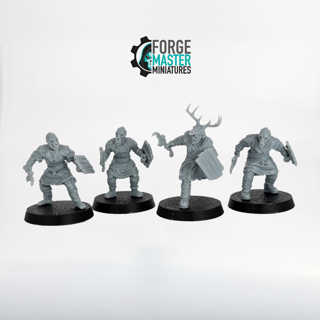 Skull warriors fantasy skirmish modular wargaming miniatures 28mm scale